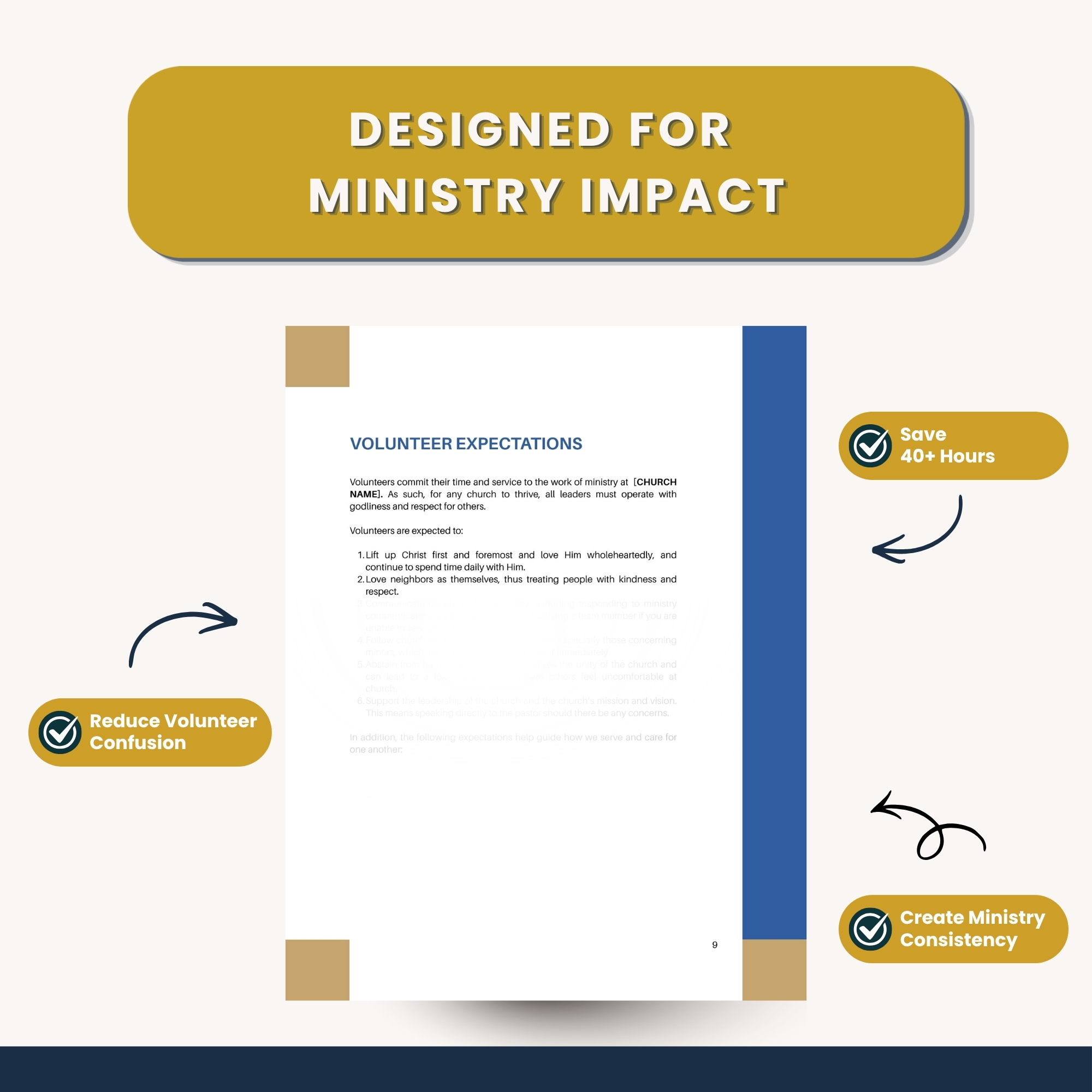 Leading Volunteers with Clarity: Church Volunteer Handbook & Volunteer Ministry Toolkit (Editable in Canva) - Image 3